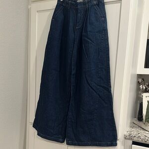 Free People High-Waisted Blue Flare Jeans